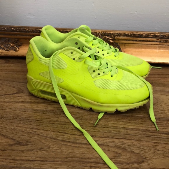 neon lime green sneakers